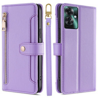 Откидной чехол для Oppo Reno 11F 5G, Wallet Zipper Pocket, фиолетовый