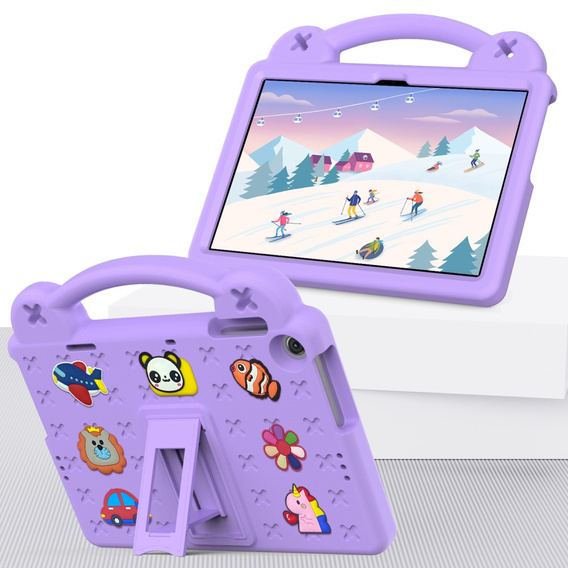 Детский чехол для Lenovo Tab M10 10.1 Gen 3 TB-328FU/TB-328XU, Cute Patterns, с подставкой, фиолетовый