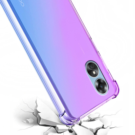 Чехол для Oppo A17, Gradient Dropproof, Фиолетовый / синий