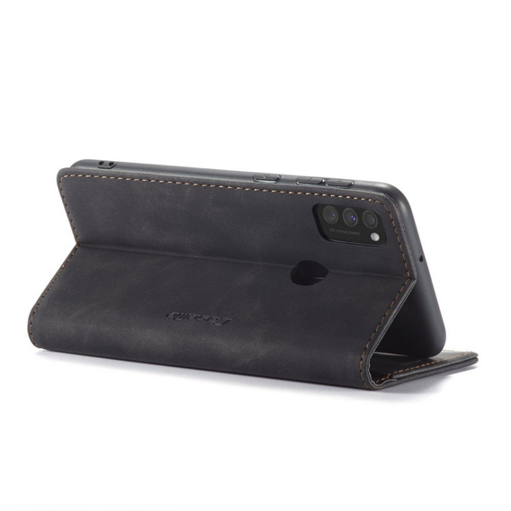 Чехол CASEME для Samsung Galaxy M21, Leather Wallet Case, чёрный