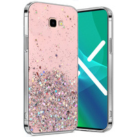 Чехол до Samsung Galaxy J4 Plus, Glittery, розовый