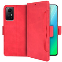 Футляр з клапаном для Xiaomi Redmi Note 12S, Card Slot, червоний