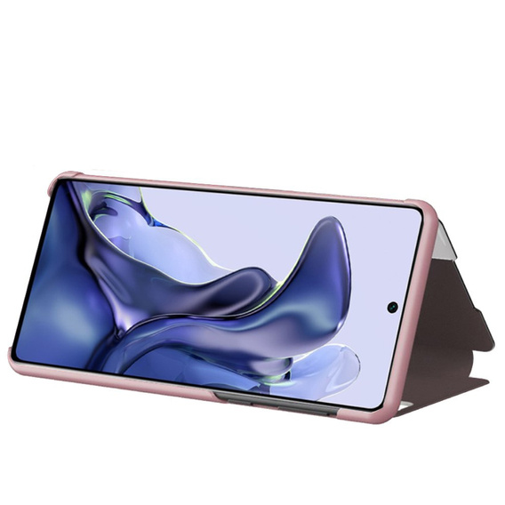 Откидной чехол для Xiaomi 11T / 11T Pro, Side View, розовый rose gold