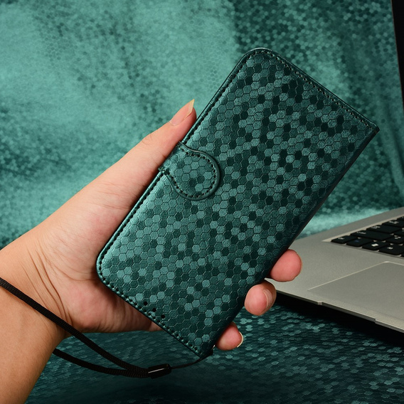 Чохол-фліп для Oppo Reno 12FS / 12F, Wallet Rhombus, зелений