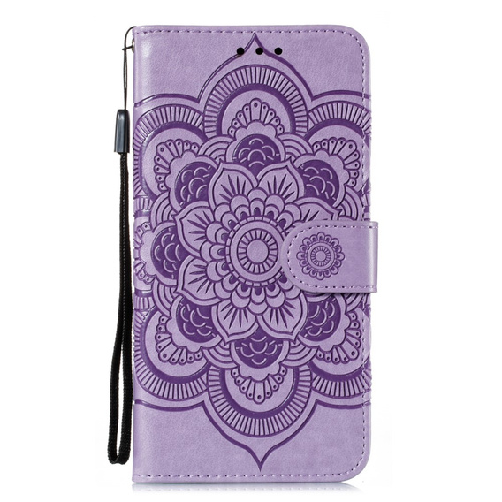 Откидной чехол для Xiaomi Redmi Note 9s/ 9 Pro, Mandala Flower, фиолетовый