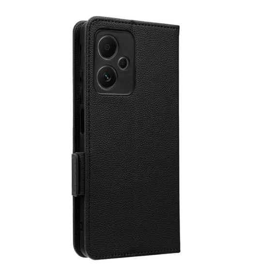 Откидной чехол для Xiaomi Redmi Note 12 5G / POCO X5 5G, Wallet Litchi Magnet, чёрный