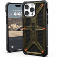 чохол Urban Armor Gear для iPhone 15 Pro Max, Monarch, Kevlar зелений