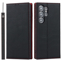 Шкіряний чохол для Samsung Galaxy S23 Ultra, ERBORD Grain Leather, чорний