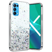 Чехол до OPPO Reno 5 5G, Glittery, прозрачный