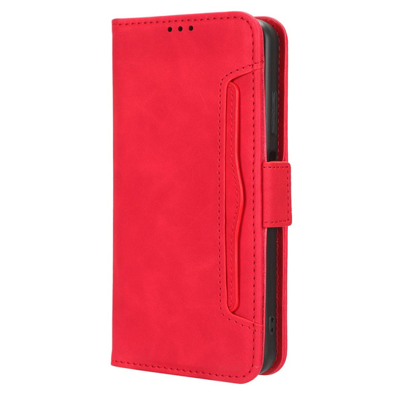 Откидной чехол для Xiaomi Redmi 13C / Poco C65, Card Slot, красный