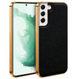 Чехол до Samsung Galaxy S22+ Plus, Cowhide Leather, чёрный