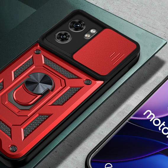 Чехол NOX Camera Slide Motorola Edge 40, CamShield Slide, красный