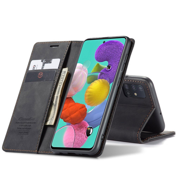 Чохол-сумка для Samsung Galaxy A51, Leather Wallet Case, чорний