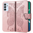 Откидной чехол для Samsung Galaxy M23 5G / M13, Butterfly, розовый rose gold