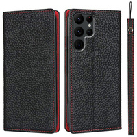 Шкіряний чохол для Samsung Galaxy S22 Ultra, ERBORD Grain Leather, чорний