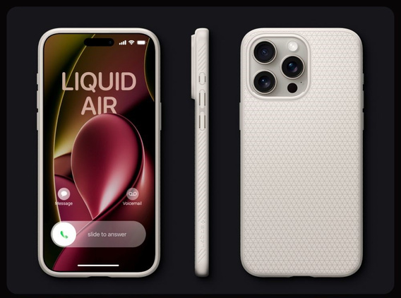 Чoхол Spigen до iPhone 15 Pro Max, Liquid Air, чорний