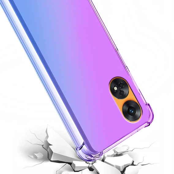 Чехол для Oppo Reno8 T, Gradient Dropproof, Фиолетовый / синий