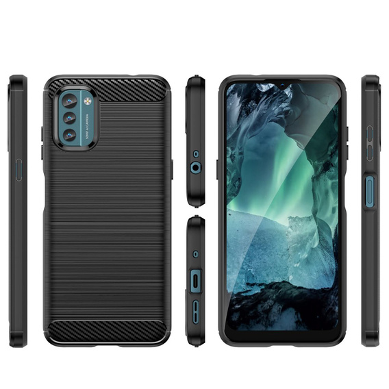 Чехол до Nokia G11 / G21, Carbon, чёрный