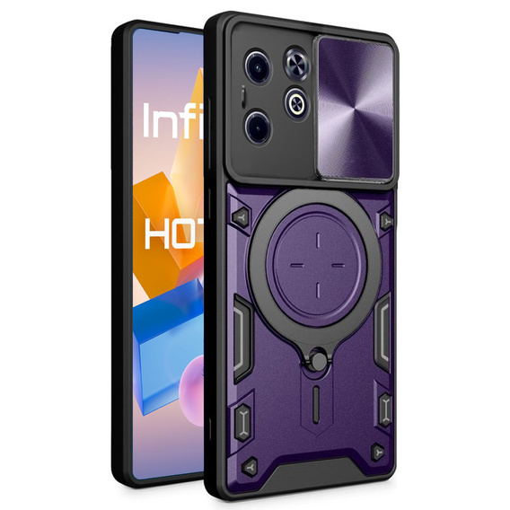 Бронированный чехол для Infinix Hot 40i, CamShield Slide, фиолетовый