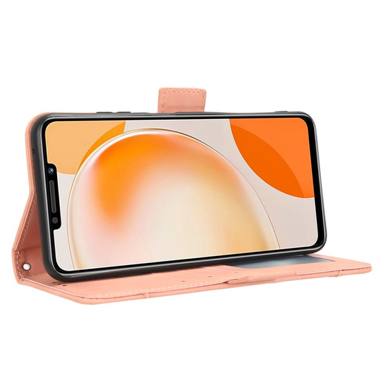 Откидной чехол для Huawei Nova Y91 4G, Card Slot, розовый