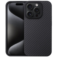 Чехол для iPhone 15 Pro, Aramid Fiber Cover, чёрный