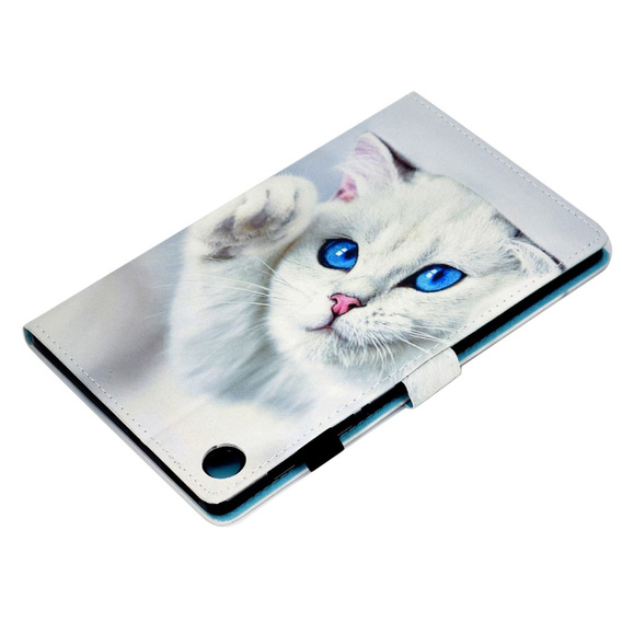 Чoхол до Lenovo Tab M10 Plus 10.6 Gen 3 125F/128F, Stand Case Card Slot, white cat