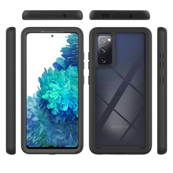 Чoхол Shockproof до Samsung Galaxy S20 FE, із захисним екраном, чорний
