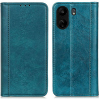 Чехол до Xiaomi Redmi 13C / Poco C65, Wallet Litchi Leather, зелёный