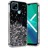 Чoхол до Realme C21, Glittery, чорний