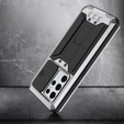 Чохол для Samsung Galaxy S21 Ultra, R-JUST CamShield Slide, броньований, сріблястий / чорний