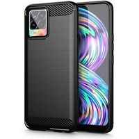 Чехол до Realme 8 / 8 Pro, Carbon, чёрный