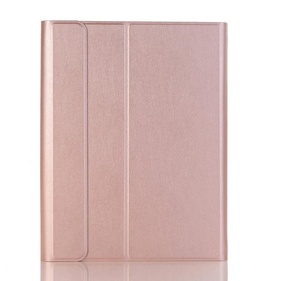 Чехол + клавиатура iPad 7/8/9 10.2 2019/2020/2021, розовый rose gold