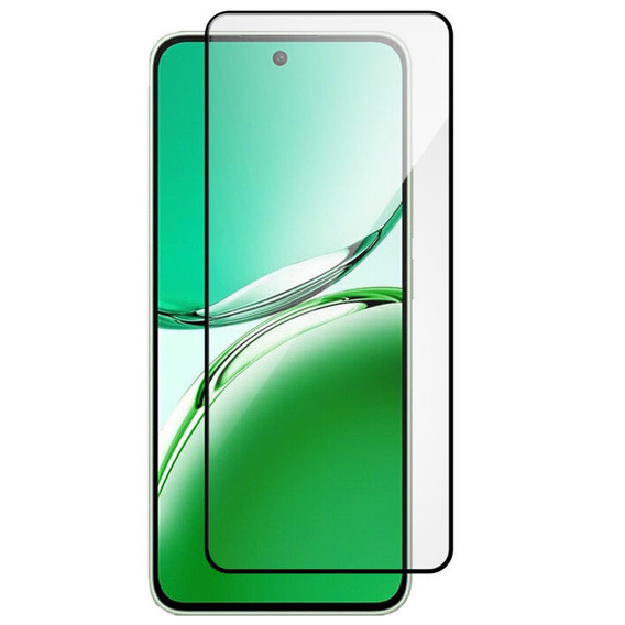 3D загартоване скло для Oppo Reno 12FS / 12F, чорна рамка