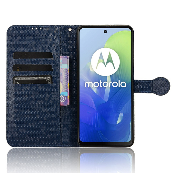 Флип-кейс для Motorola Moto G24 / G24 Power / G04, Wallet Rhombus, синий