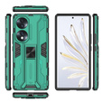 Чехол до Honor 70 5G, Military kickstand, зелёный