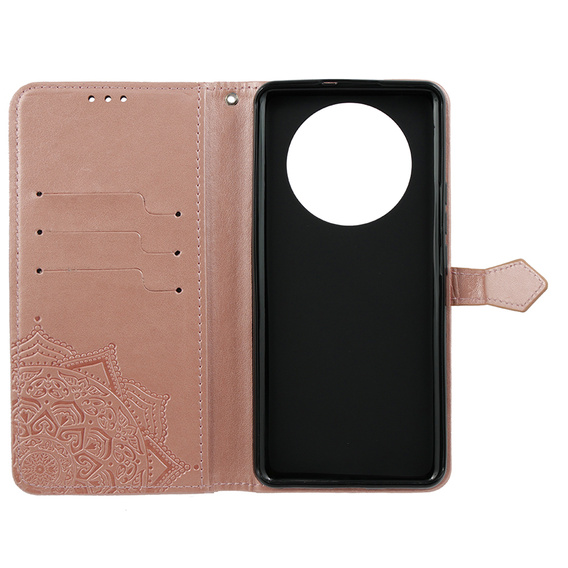 Откидной чехол для Realme 11 Pro / 11 Pro +, Mandala, розовый rose gold