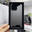 Чохол для iPhone 15 Pro Max, Carbon Fiber, матовий чорний