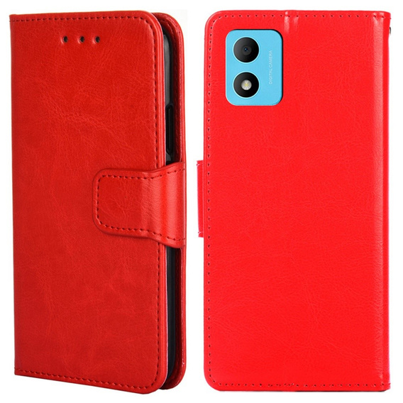 Откидной чехол для TCL 305i, PU Leather Wallet Case, красный