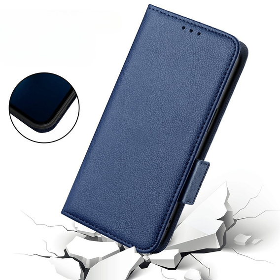 Чохол-книжка для Nokia X30 5G, Wallet Litchi Magnet Case, темно-синій 