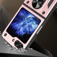 Бронированный Чехол до Samsung Galaxy Z Flip5 5G, Nox Case Ring, розовый rose gold