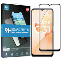 Mocolo Full Glue закаленное стекло для Realme C31, чёрная рама