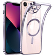 Чохол для iPhone 13, Electro MagSafe, фіолетовий + Скло на екран