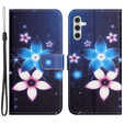 Откидной чехол для Samsung Galaxy M15 5G, Wallet, Blue Flower