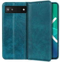 Чехол до Google Pixel 7a, Wallet Litchi Leather, зелёный