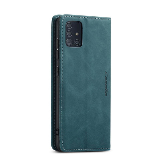 Чехол CASEME для Samsung Galaxy A51, Leather Wallet Case, зелёный