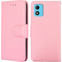 Откидной чехол для TCL 305i, PU Leather Wallet Case, розовый