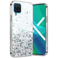 Чехол до Samsung Galaxy A12 / M12 / A12 2021, Glittery, прозрачный