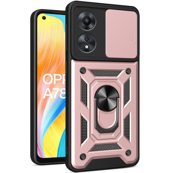 Чехол NOX Camera Slide Oppo A78 4G, CamShield Slide, розовый rose gold