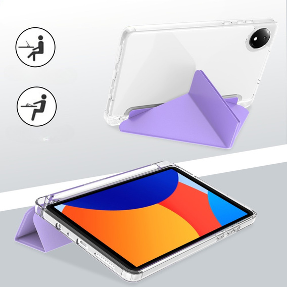 Чехол для Xiaomi Redmi Pad SE 8.7", Origami, фиолетовый