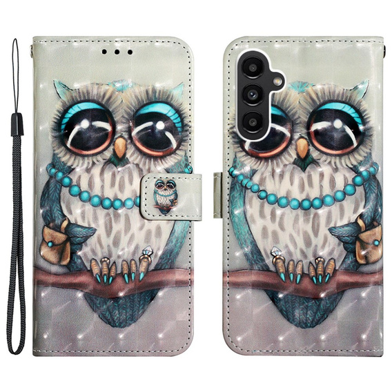 Чохол-книжка для Samsung Galaxy A25 5G, Light Spots Decor, Owl + скло 9H